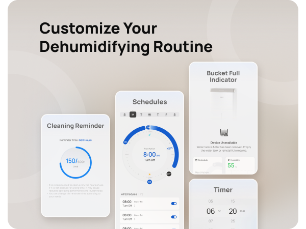 Customize Your
Dehumidifying Routine