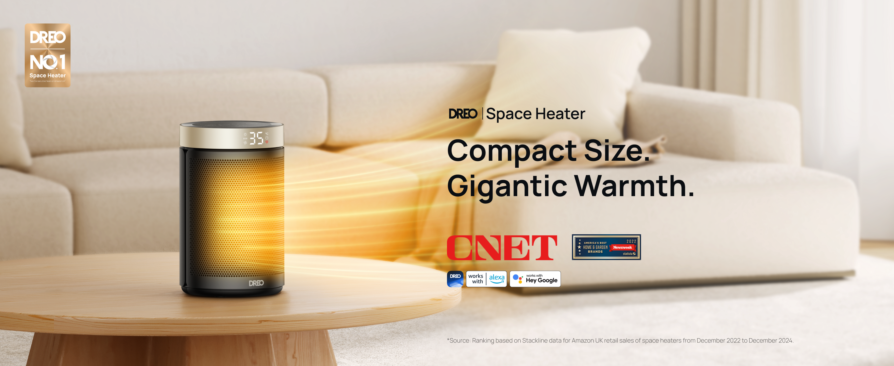 Compact Size.
Gigantic Warmth