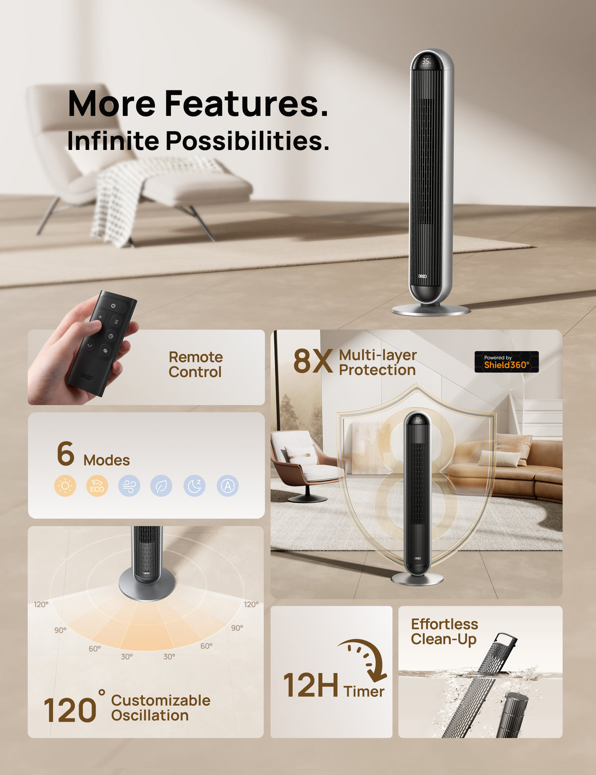 Tower Fan & Heater 706S