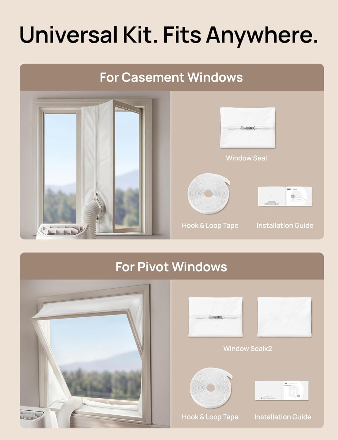 Air Conditioner Window Seal Kit for Pivot Window