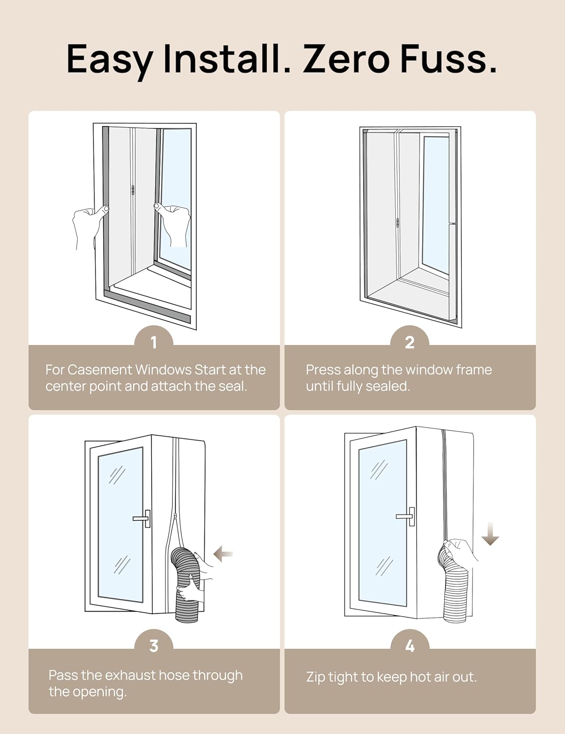 Air Conditioner Window Seal Kit for Pivot Window