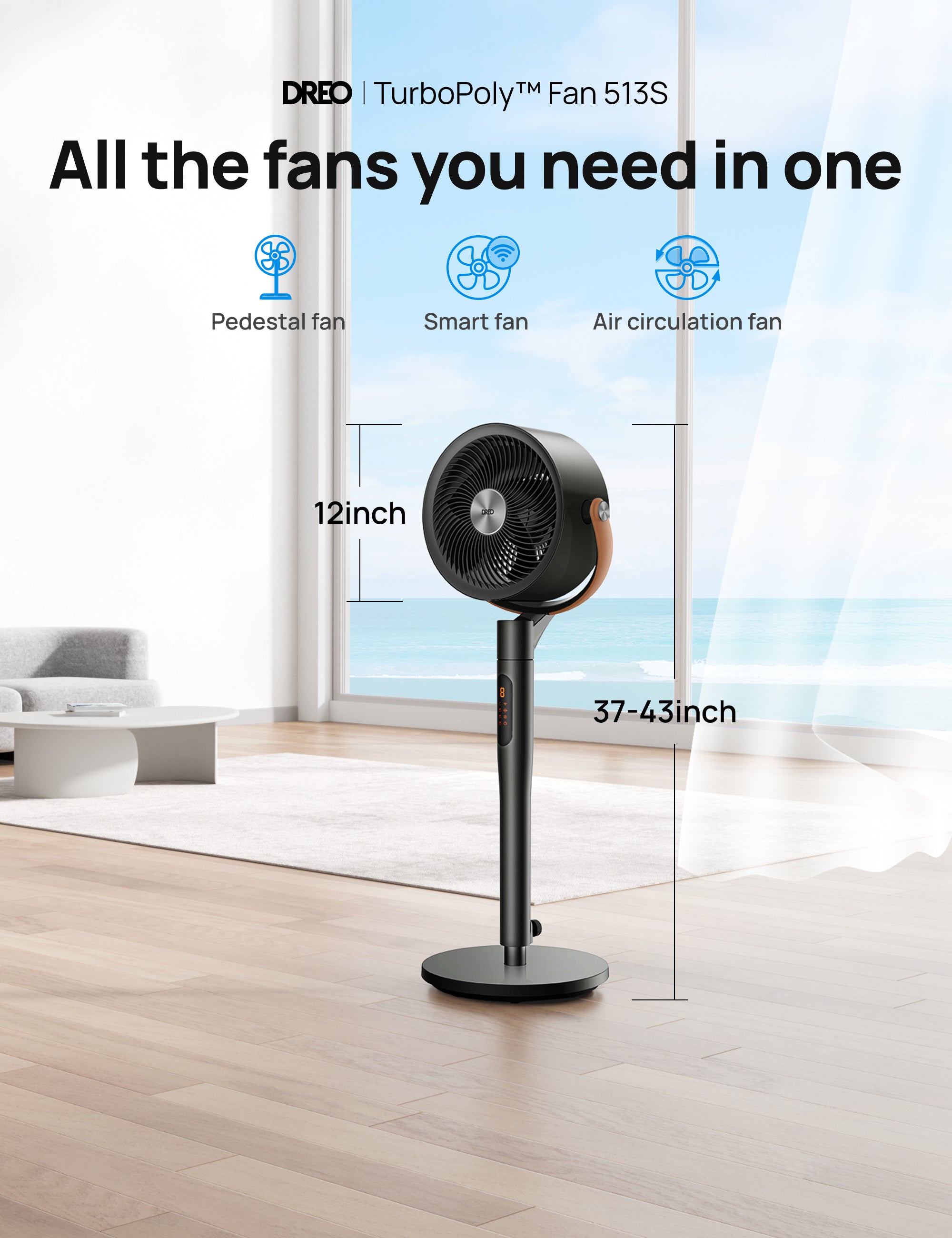Dreo PolyFan 513S Air Circulator Fan