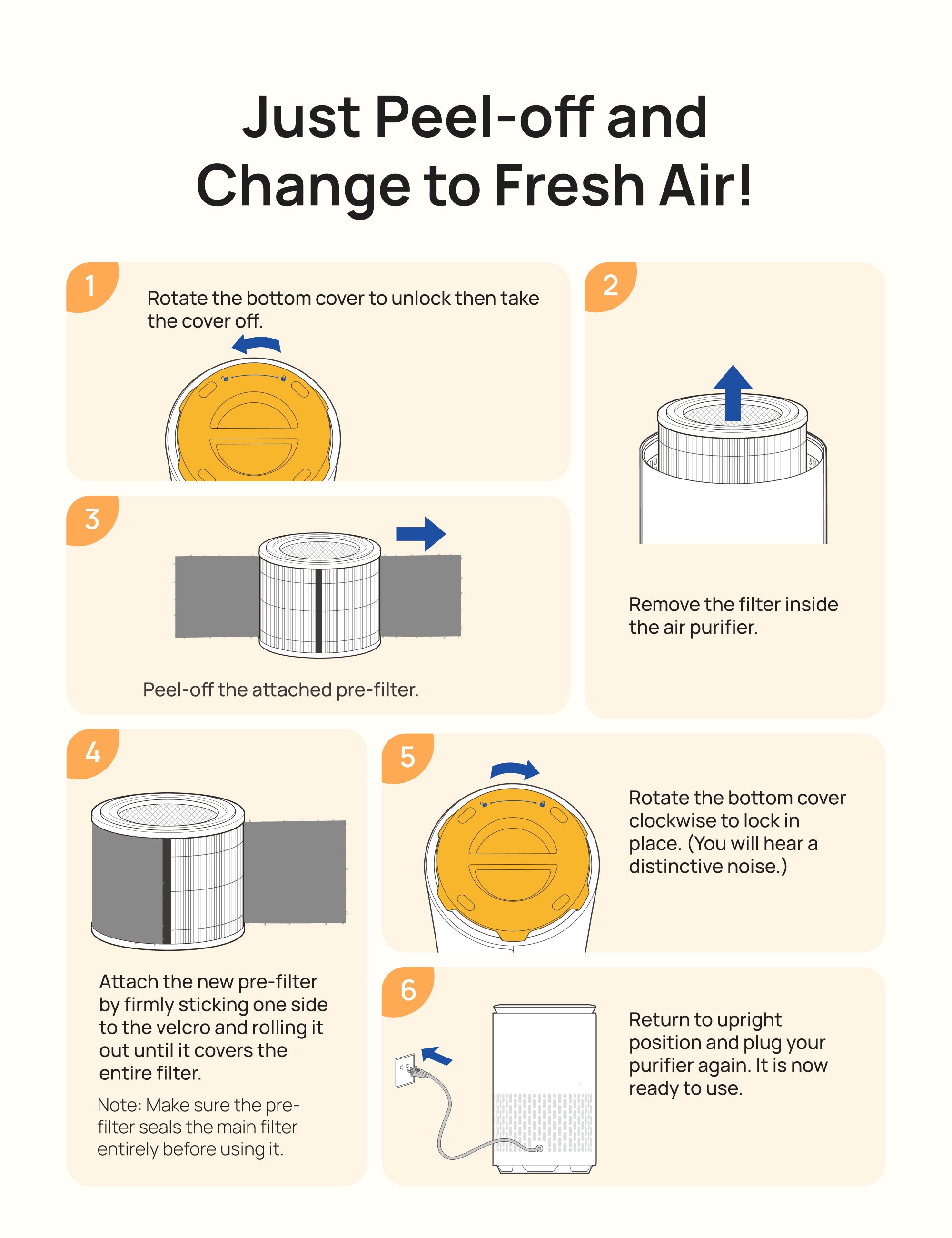 Air Purifier 3-in-1 HEPA Pro Filter For 539AS/530S Silver/Black/Starlight